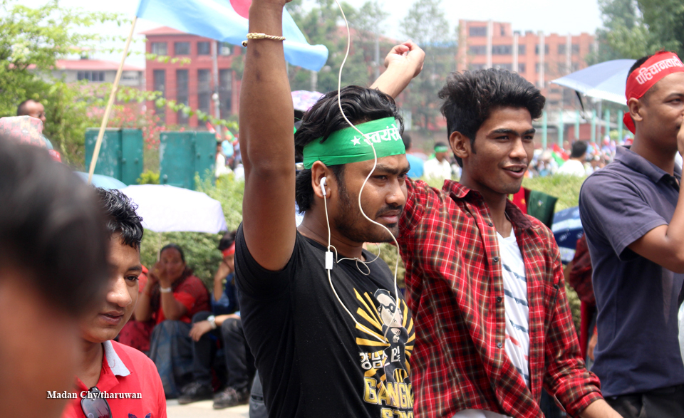 Protest at SinghDurbar_tharuhat 03