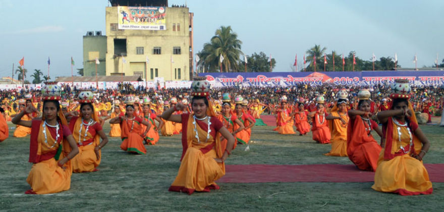 बिराटनगरमा सातौं राष्ट्रिय खेलकुदको शुभारम्भ, राष्ट्रपतिद्वारा उद्‍घाटन