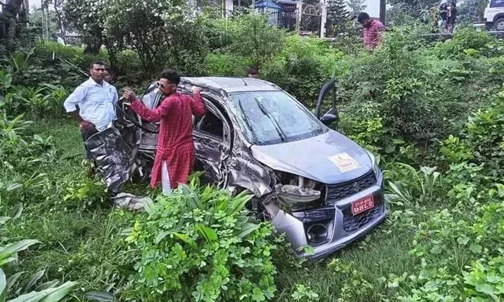 कार दुर्घटनामा गुरुचन चौधरी र छोरी कुमकुमको मृत्यु